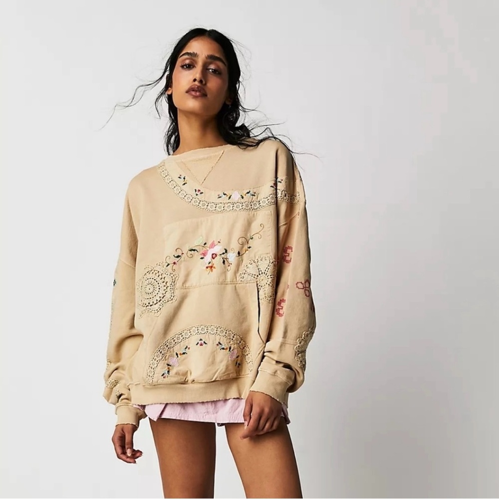 Free People ‘Grandmas Attic’ Sweatshirt XS